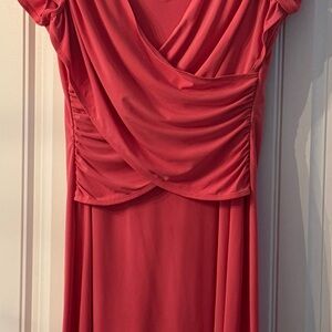 Chic Coral Dress with built in shapewear.